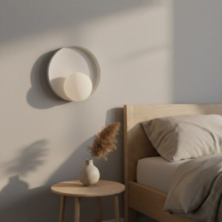 Aplique de pared Halvia blanco