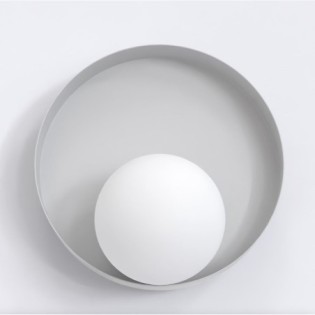 Aplique de pared Halvia gris