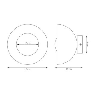 Aplique de pared Lumora gris