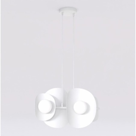 Lámpara colgante Lithora blanco (4 luces)