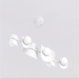 Lámpara colgante Lithora blanco (6 luces)