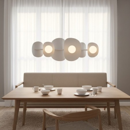 Lámpara colgante Lithora blanco (6 luces)