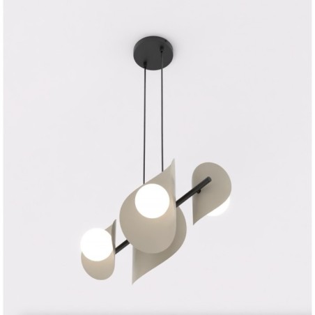 Lámpara colgante Lithora moka (4 luces)