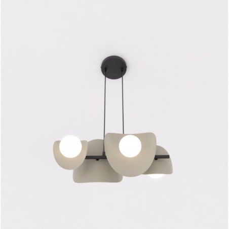 Lámpara colgante Lithora moka (4 luces)