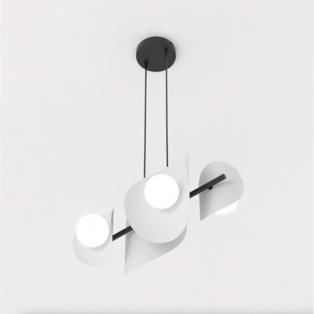 Lámpara colgante Lithora gris (4 luces)