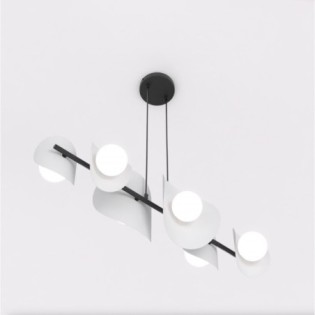 Lámpara colgante Lithora gris (6 luces)