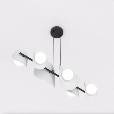 Lámpara colgante Lithora gris (6 luces)