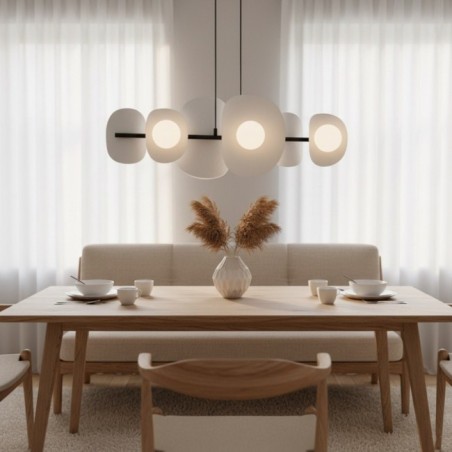 Lámpara colgante Lithora gris (6 luces)