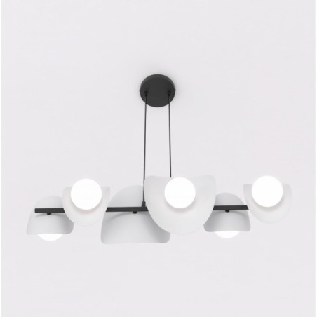 Lámpara colgante Lithora gris (6 luces)