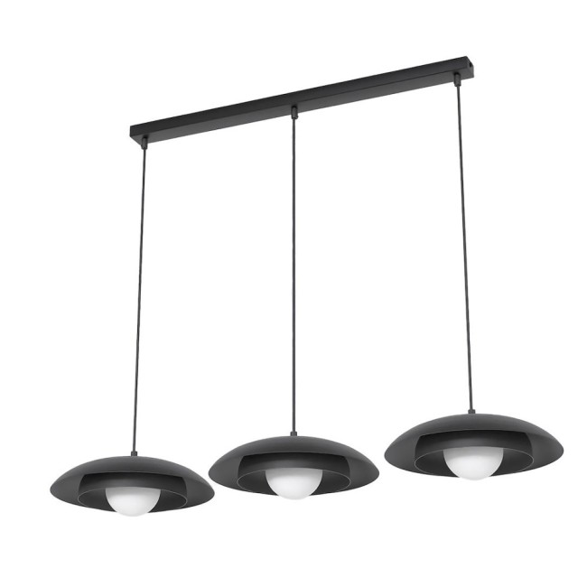 Lámpara colgante Arka negro (3 luces)