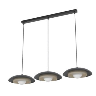 Lámpara colgante Arka negro+moka (3 luces)