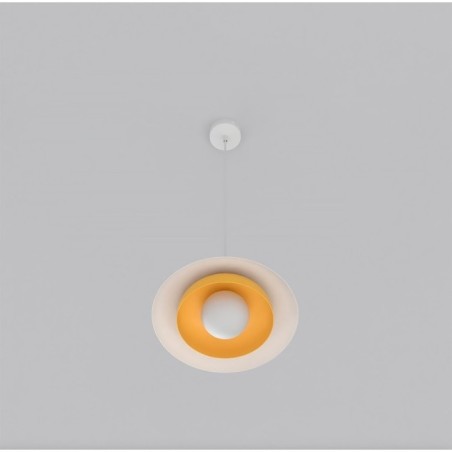 Lámpara colgante Arka blanco+naranja