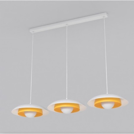 Lámpara colgante Arka blanco+naranja (3 luces)
