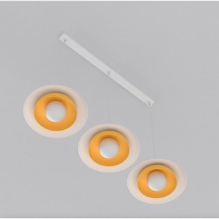 Lámpara colgante Arka blanco+naranja (3 luces)