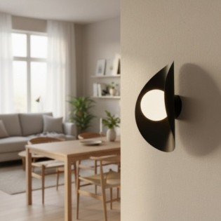 Aplique de pared Onivia XL negro