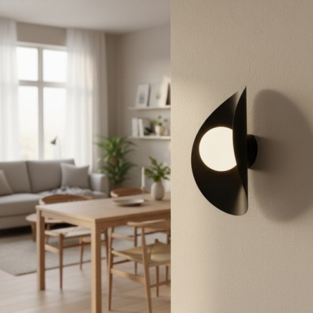 Aplique de pared Onivia XL negro