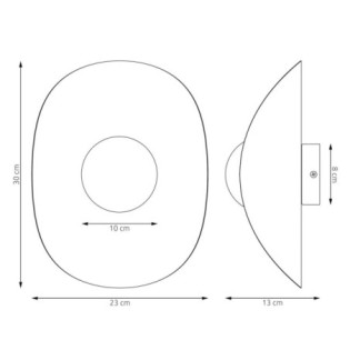 Aplique de pared Onivia XL gris