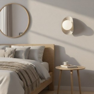 Aplique de pared Onivia M moka