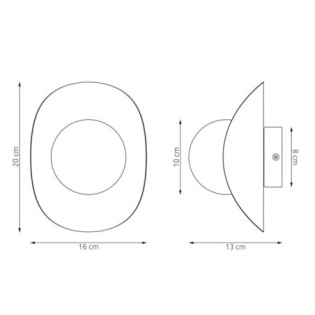 Aplique de pared Onivia M gris