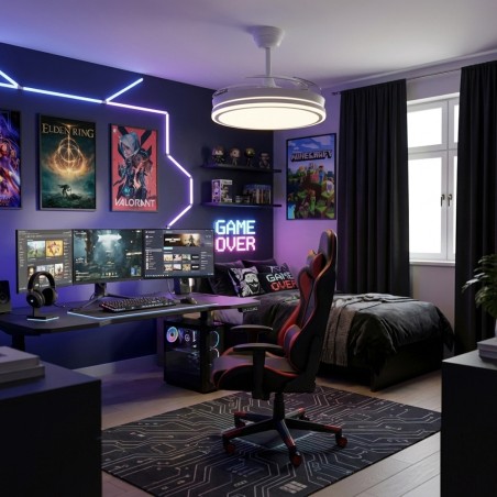 Ventilador LED aspas retráctiles Astra Evo CCT Dim (60W)