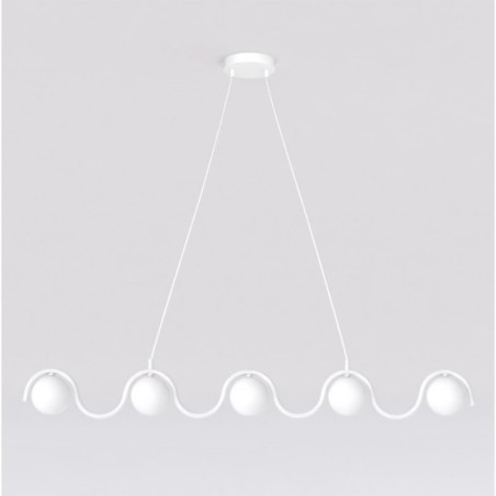 Lámpara colgante Ondessa blanco (5 luces)