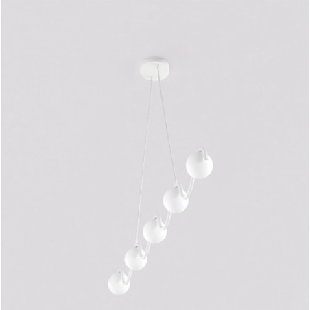Lámpara colgante Ondessa blanco (5 luces)