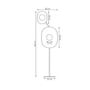Lámpara de pie Lysia blanco (2 luces)