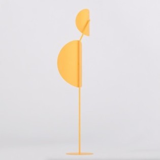 Lámpara de pie Lysia naranja (2 luces)