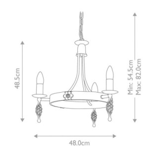 Lámpara de araña Belfry (3 luces)