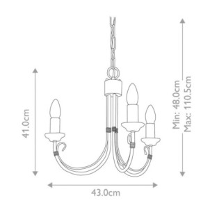 Lámpara de araña Chartwell (3 luces)