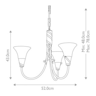Lámpara de araña Emily (3 luces)