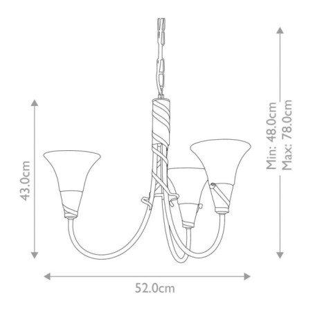 Lámpara de araña Emily (3 luces)