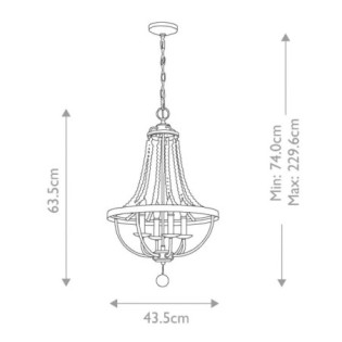 Lámpara de araña Nori (4 luces)