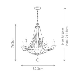 Lámpara de araña Nori (6 luces)