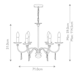 Lámpara de araña Finsbury Park (6 luces)