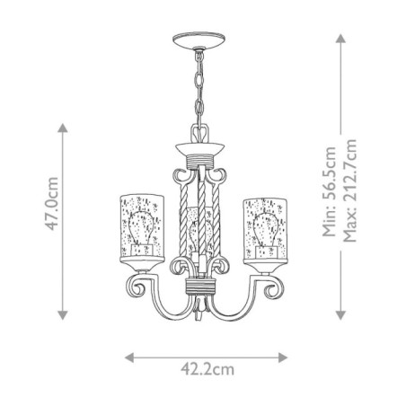 Lámpara de araña Casa (3 luces)