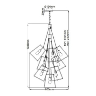 Lámpara de araña Fulton (13 luces)