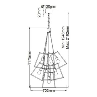 Lámpara de araña Fulton (7 luces)