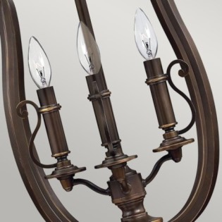 Lámpara de araña Plymouth (4 luces)