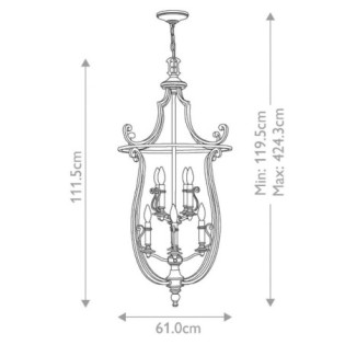 Lámpara de araña Plymouth...