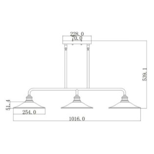 Lámpara de araña Rigby (3 luces)