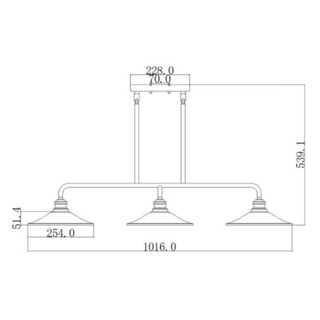 Lámpara de araña Rigby (3 luces)
