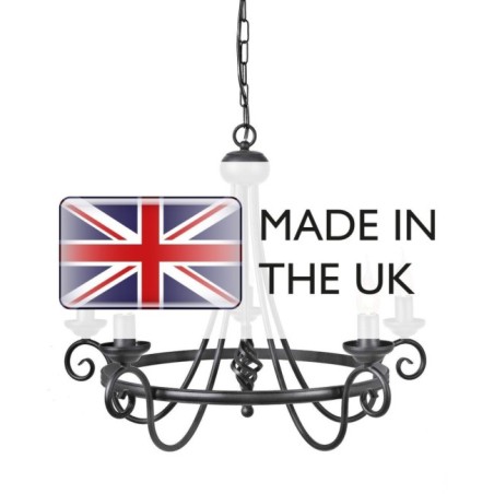 Lámpara de araña Harlech (5 luces)