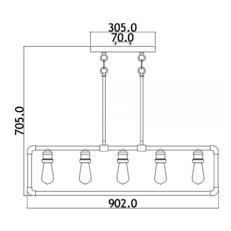 Lámpara de araña Imahn (5 luces)