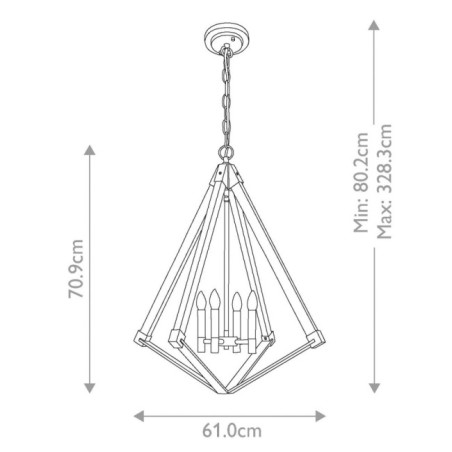 Lámpara de araña View Point (4 luces)