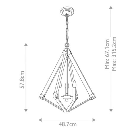 Lámpara de araña View Point (3 luces)