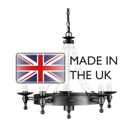 Lámpara de araña Warwick (5 luces)