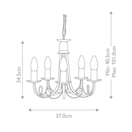 Lámpara de araña Minster (5 luces)