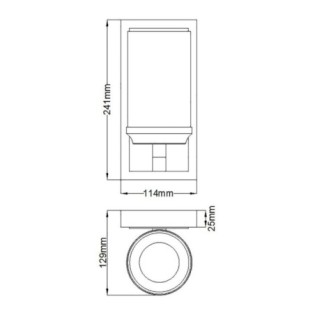 Aplique de pared para baños Amalia