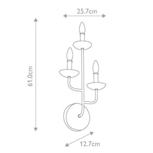 Aplique de pared Annie (3 luces)